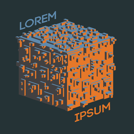 Abstract isometric Cube iconのイラスト素材