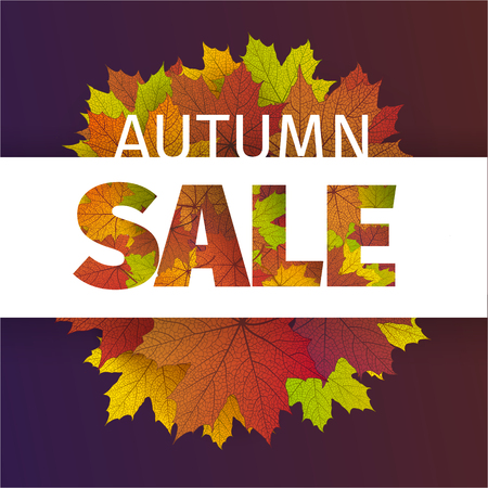 Fall sale design. Autumn discount.のイラスト素材