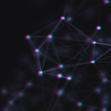 Abstract cybernetic particles background.の写真素材
