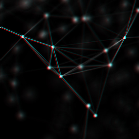Abstract cybernetic particles background.の写真素材