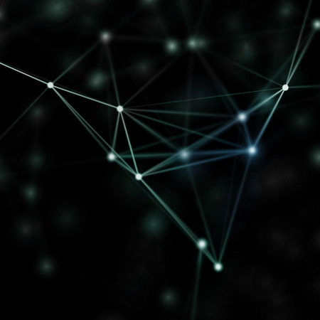 Abstract cybernetic particles background.の写真素材