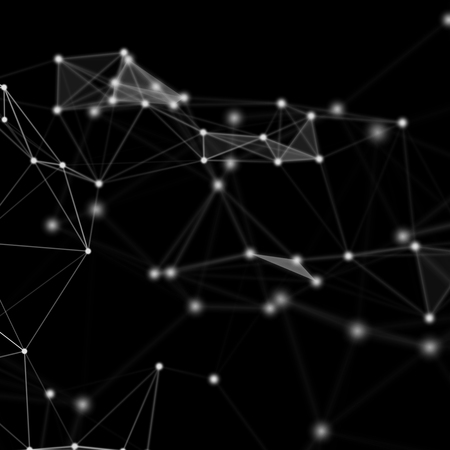 Abstract cybernetic particles background.の写真素材