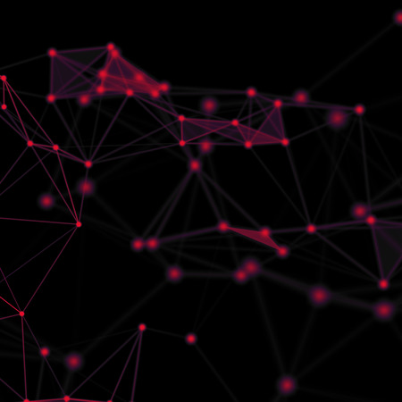 Abstract cybernetic particles background. Plexus fantasy technology background.の写真素材