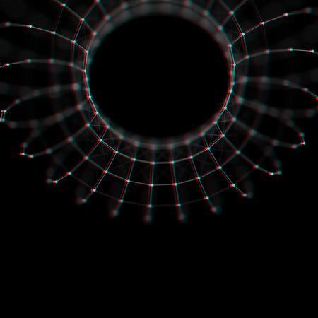 Abstract cybernetic particles background. Plexus fantasy technology background.の写真素材