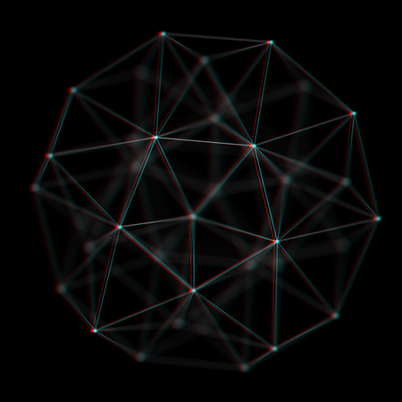 Abstract cybernetic particles background. Plexus fantasy technology background.の写真素材