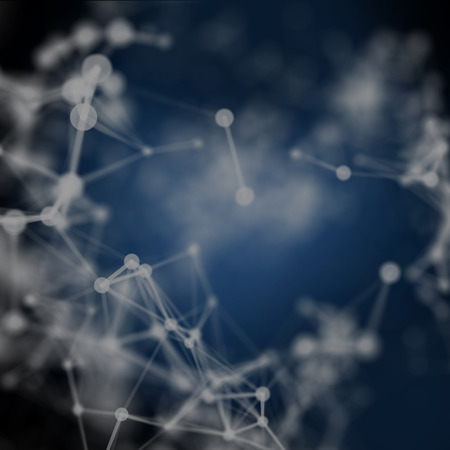 Abstract cybernetic particles background.の写真素材