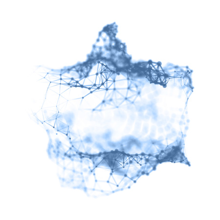 Abstract cybernetic particles background.の写真素材