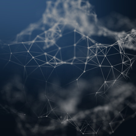 Abstract cybernetic particles background.の写真素材