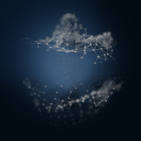 Abstract cybernetic particles background.の写真素材