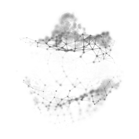 Abstract cybernetic particles background.の写真素材