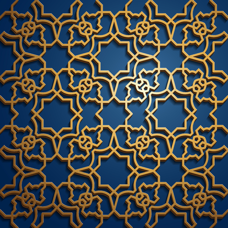 Set of islamic oriental patterns, Seamless arabic geometric ornamentの写真素材