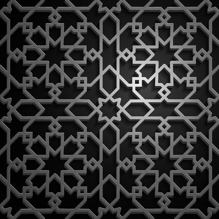 Set of Islamic oriental patterns, Seamless Arabic geometric ornament collection.のイラスト素材