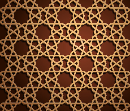 Set of islamic oriental patterns, Seamless arabic geometric ornament collection. Vector traditional muslim background. east culture, indian heritage, arabesque, persian motif 3D Ramadan kareem. Timberのイラスト素材