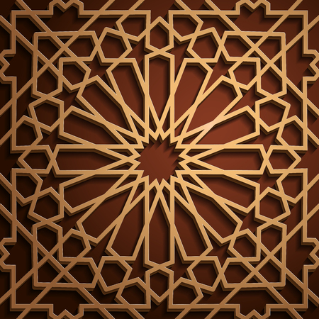 Set of islamic oriental patterns, Seamless arabic geometric ornament collection. Vector traditional muslim background. east culture, indian heritage, arabesque, persian motif 3D Ramadan kareem. Timberのイラスト素材