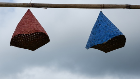 colorful handicraft made from bamboo