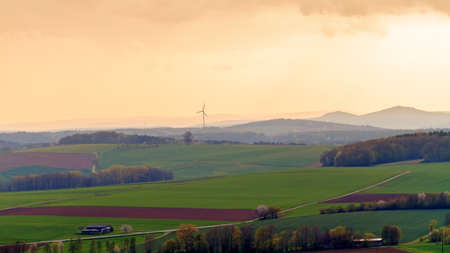 April Landscape Shot of Upper Franconia, Germanyの写真素材