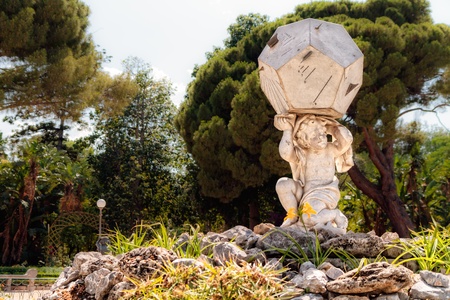 Sicilian Classical Sundial in the Parkの写真素材