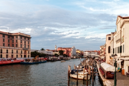 Canals of Venice   Picture from the lagoon city Venice in September in Italyのeditorial素材