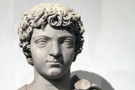ROME, ITALY - MARCH 24 2014  Antique Head Statue of a male adolescent on MARCH 24 2014 in the...