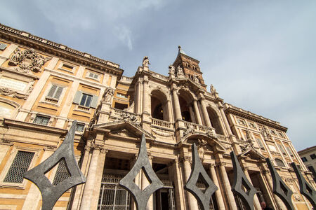 Santa Maria Maggiore. Famous Medieval Catholic Church in Romeの写真素材