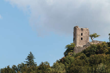 Medieval Castle Ruin Neideck in the Franconian Swiss of Germany. In Bavaria north of Munichの写真素材