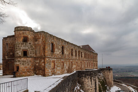 Bavarian Giechburg Castle Ruin in Winter in Germanyのeditorial素材