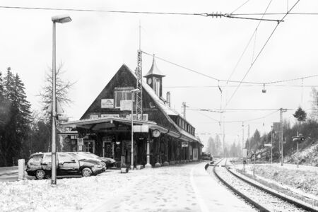 BAERENTAL, GERMANY - DECEMBER 17 2014: Bamberg Train Station.のeditorial素材