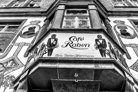 VILLINGEN, GERMANY - NOVEMBER 09 2014: German City of Villingen. Medieval Old Town with historical buildings in the Morning in Baden Wurttembergのeditorial素材