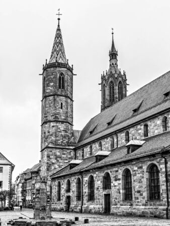VILLINGEN, GERMANY - NOVEMBER 09 2014: German City of Villingen. Medieval Old Town with historical buildings in the Morning in Baden Wurttembergのeditorial素材