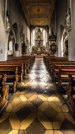 FORCHHEIM GERMANY MAY 27 2015: Forchheim City. Medieval Christian Church Interiorのeditorial素材