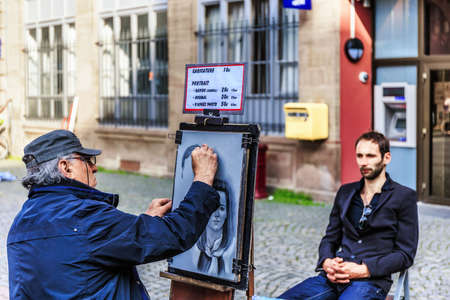 STRASBOURG FRANCE 16 MAY 2015: Historical european picturesque Town of Strasbourg France. Historical Half Timbered Housesのeditorial素材