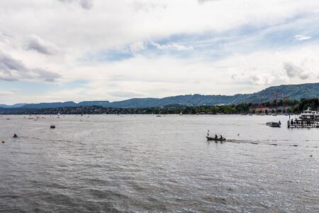 ZURICH SWITZERLAND MAY 14 2015: City of Zurich Switzerland. Lake Zurichのeditorial素材