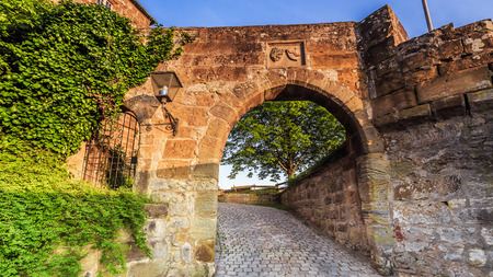 Giechburg Castle Ruin in Franconia, Germany near Bamberg in early summer June. Landmark with Lovely medieval architectureのeditorial素材