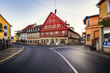 COBURG, GERMANY - JULY 11 2015: Historical Buildings in the franconian city of Coburg in northern...