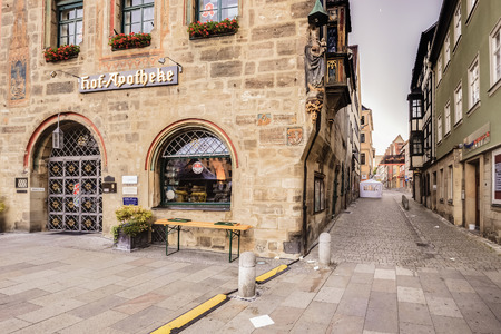 COBURG, GERMANY - JULY 11 2015: Historical Buildings in the franconian city of Coburg in northern Bavaria, Germany on a warm summer morningのeditorial素材