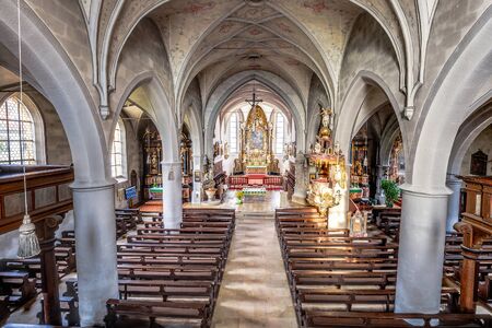 SCHESSLITZ, GERMANY - AUGUST 04 2015: Parish Church St. Kilian in the franconian City of Schesslitz in Bavaria, Germanyのeditorial素材