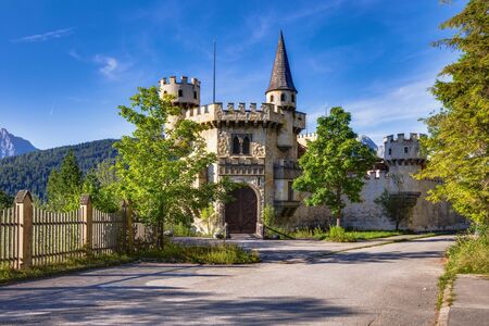 Seefeld Castle in Tyrol, Austria on a hot summer day in late Augustのeditorial素材