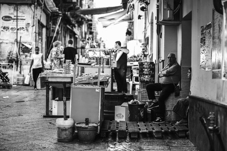 PALERMO, ITALY - SEPTEMBER 21 2015: Buildings in the City of Palermo on a warm late summer dayのeditorial素材