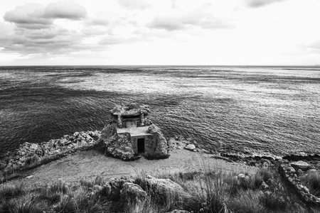 Dramatic Coast of Capo Gallo on Sicily in a Storm. Lovely landscape with many clouds in Sicily, Italy at the seaのeditorial素材