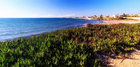 November Coast of Sicily, Italy near the city of Mazara on a warm autumn day. Travel pictureの写真素材