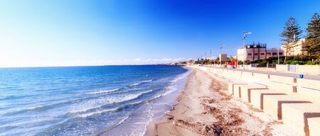 November Coast of Sicily, Italy near the city of Mazara on a warm autumn day. Travel pictureの写真素材