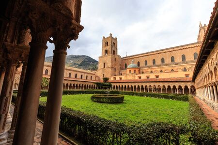 Cathedral of Monreale. Outdoor Shot. Famous Norman Architecture in Sicily, Italy