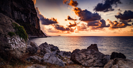 Picturesque Sunset at the Seaの写真素材