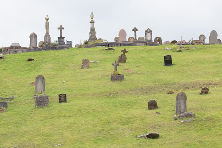 Countryside Landscape of Wales. Hiking in the Hills of central Wales in Great Britain in August Summerのeditorial素材