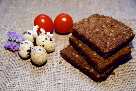 Easter eggs on a beautiful background.の写真素材