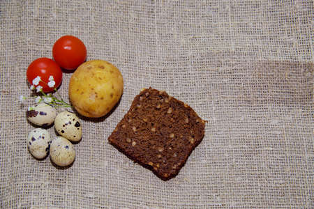 Easter eggs on a beautiful background.の写真素材