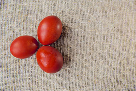 Easter eggs on a beautiful background.の写真素材