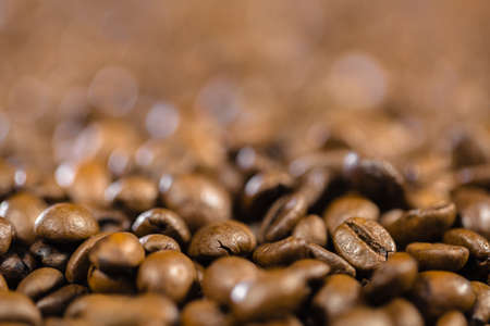 coffee beans on the table.