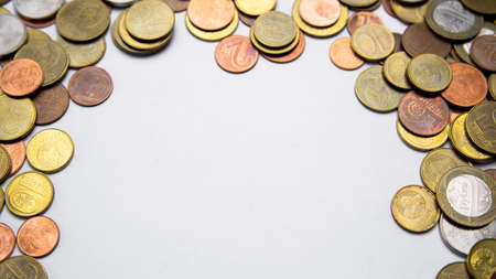 Belarusian coins are on the table.の写真素材