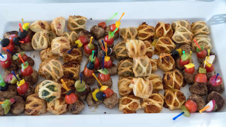 buffet: snacks are on the plate.